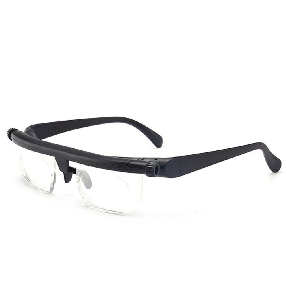 Dial Adjustable Glasses Variable Focus for Reading Distance Vision Eyeglasses US