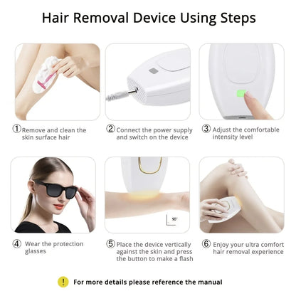 Laser Hair Removal for Women and Men, IPL Hair Removal Device on Armpits Legs Arms Bikini Line, Holiday Gift