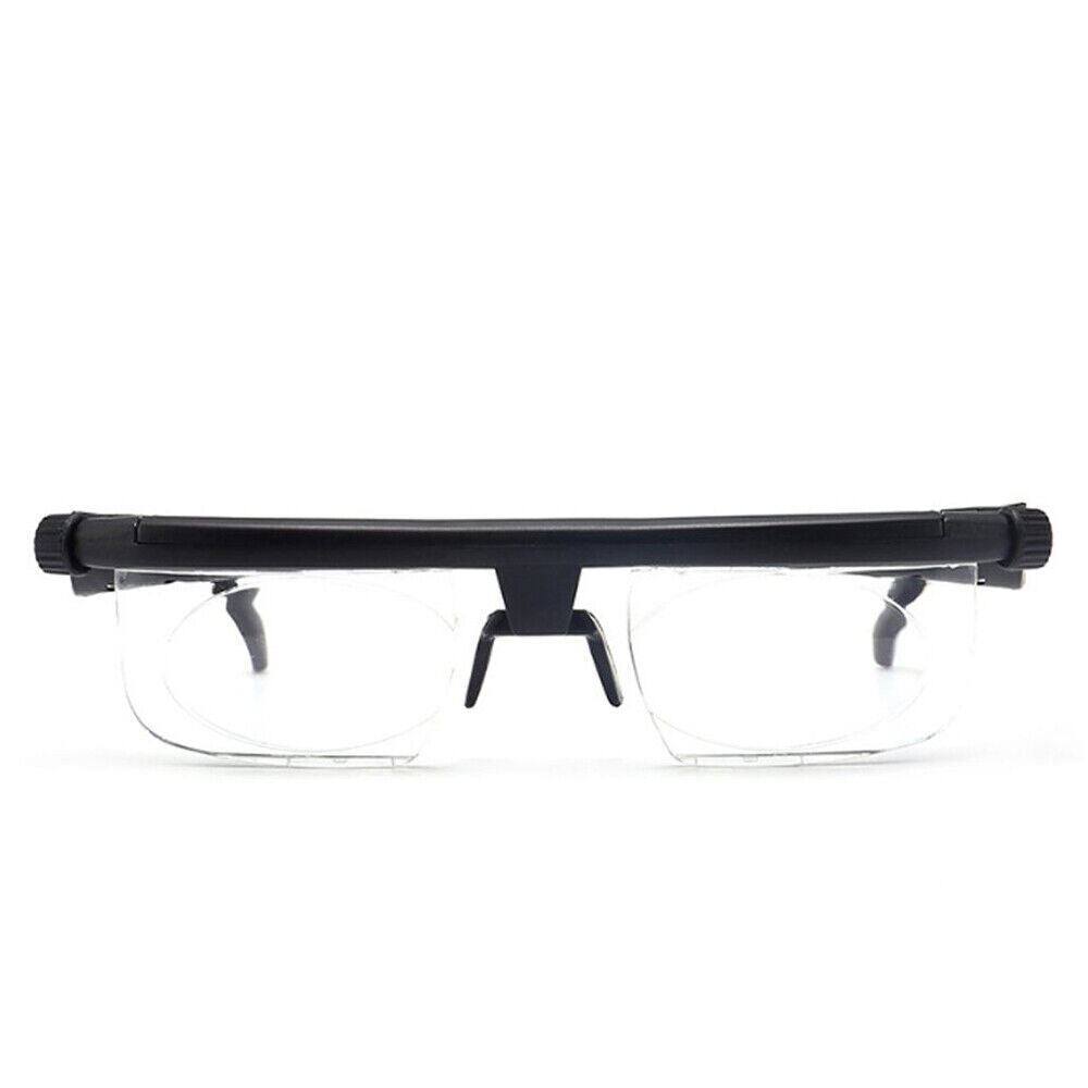 Dial Adjustable Glasses Variable Focus for Reading Distance Vision Eyeglasses US