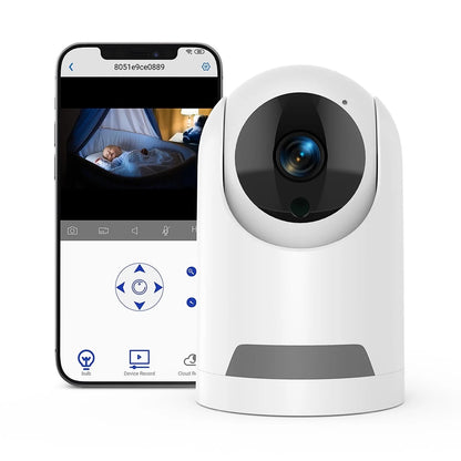 Baby Monitor -3K 5MP Video Baby Monitor with Camera and Audio - Baby Monitor Wifi Smartphone with Night Vision, Video Recording, App Control, Motion Detection/Tracking, 2-Way Audio