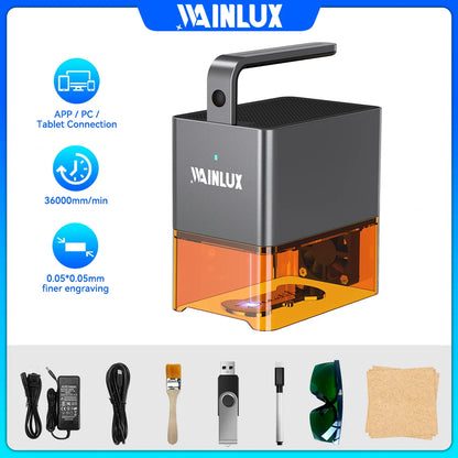 Z4 Handheld Laser Engraver Portable Mini Laser Machine Jewelry Marking Printer 600Mm/S for Acrylic/Metal/Glass Home DIY